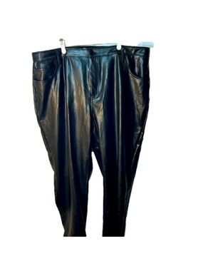 Abercrombie & Fitch Vegan Leather Ankle Pants Size 22